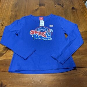 NWT NFL For Her Superbowl XL Detroit Michigan Cotton Glitter Long Sleeve Shirt